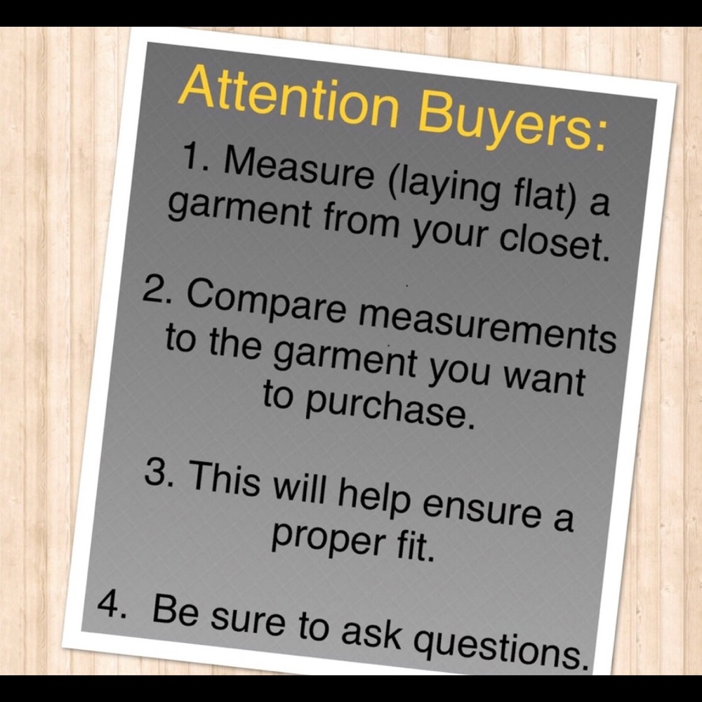 Measurements & Fit 👖👗👚👙👠🥾🧥 - Picture 2 of 2